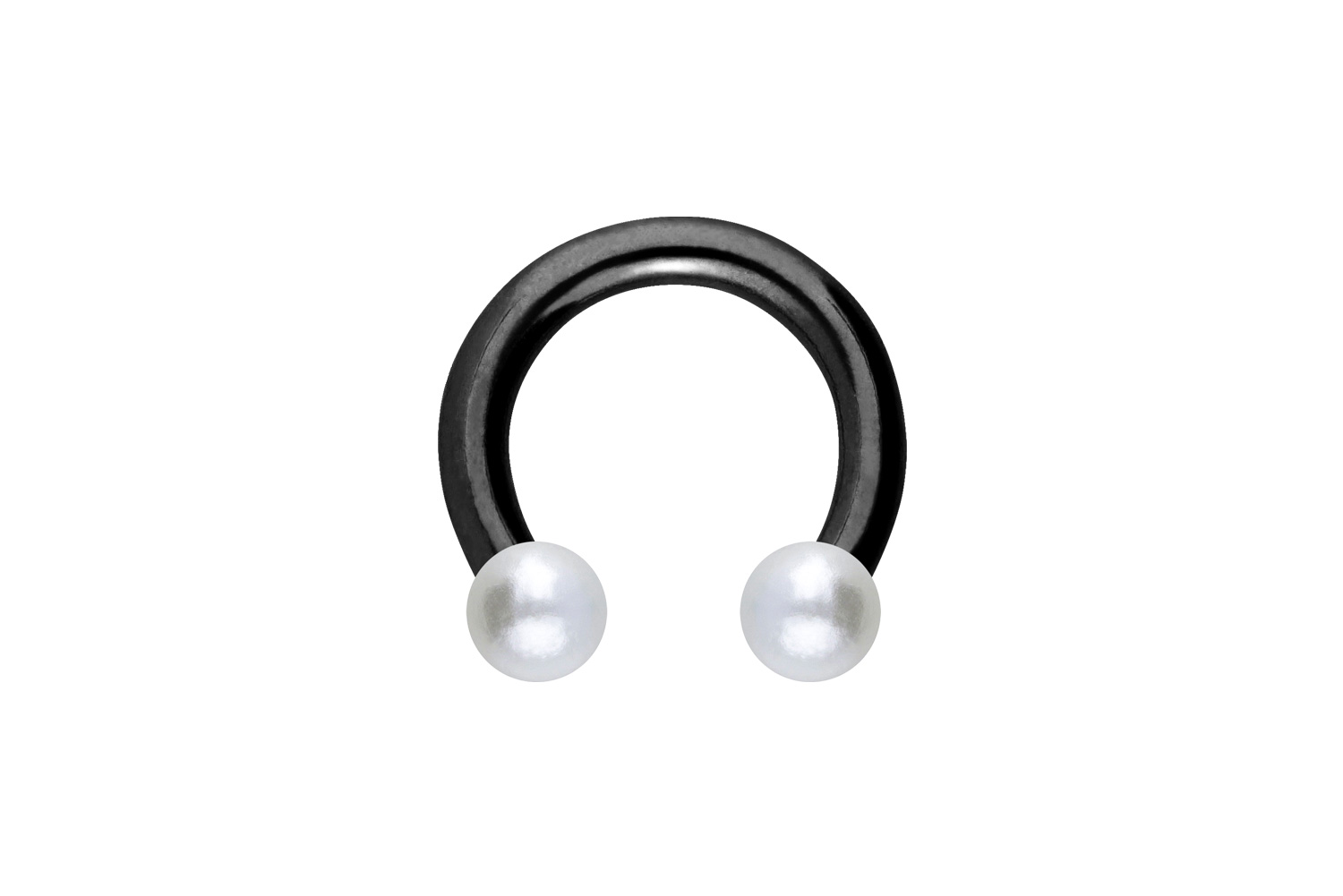 Titan Hufeisenring Piercing SYNTHETISCHE PERLEN